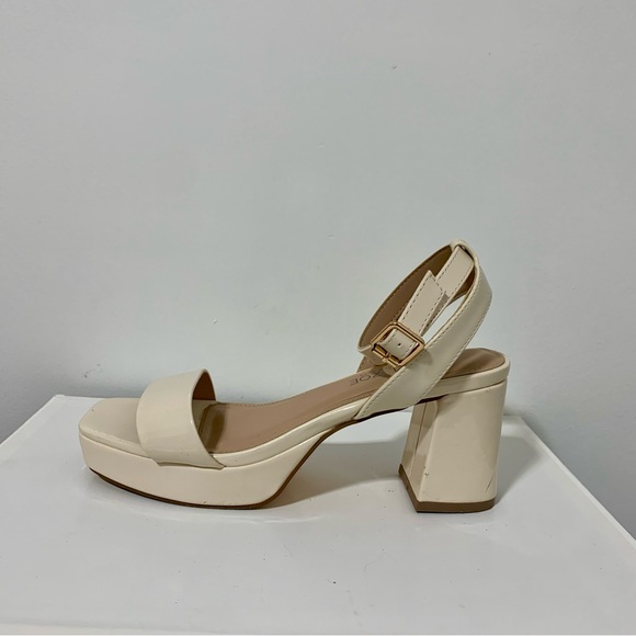 Cream Platform Sandals - Picture 3 of 5